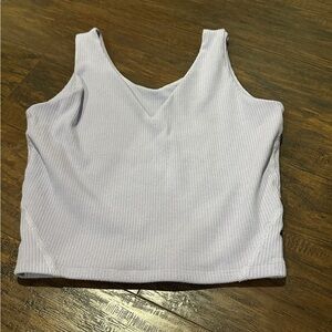Tiger Friday Light Purple Cropped Ribbed Tank Top Size Adult Small